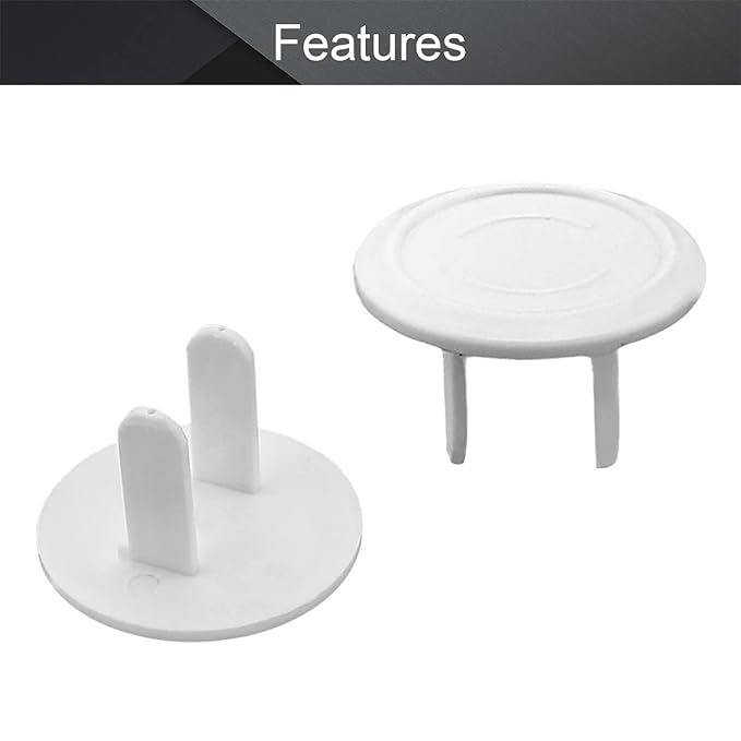 Fielect Outlet Plugs Covers Childproof Outlet Covers Protectors Electric Socket Cover Electrical Protector White 12Pcs