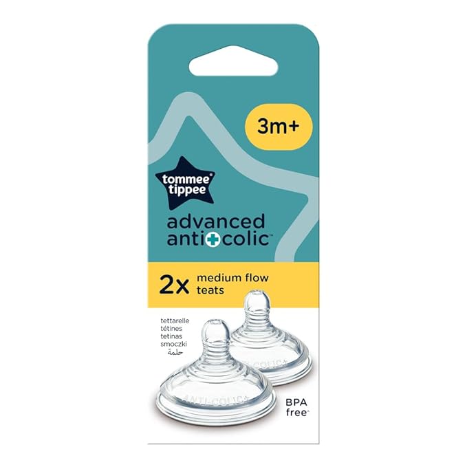 Pack 2 Tetinas Flujo Medio 3m+ Anti-colic Plus Tommee Tippee