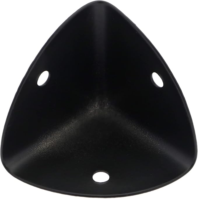 Create idea 8PCS 39mm Corner Angle Brace Protectors Scalloped Metal Right Angle Corner Guards for Wooden Box Desk Chest Case Flightcase Black