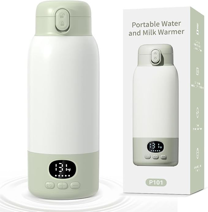 SORUTO Portable Bottle Warmer for Travel - Fast Heating Milk Warmer for Breastmilk or Water, 17oz Large Capacity, Precise Temperature Control, Water Warmer for Car, Travel, Outdoor