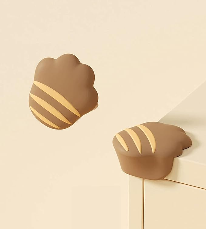 8Pcs Cat Paw Corner Protector Baby - Desk Soft Corner Protectors Guards for Kids Safety - Cute Baby Table Corner Protector Cartoon for Various Furniture Styles (Coffee-A)