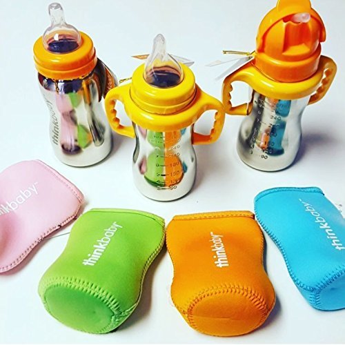 Thinkbaby Limestone Thermal Bottle Sleeve, Light Green