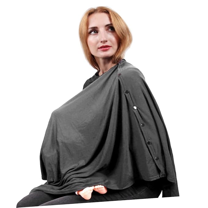 Toyvian Windproof Nursing Cover for Breastfeeding Multi-Functional Stretchy Stroller Pattern Baby Feeding Shawl Comfortable and Durable Design