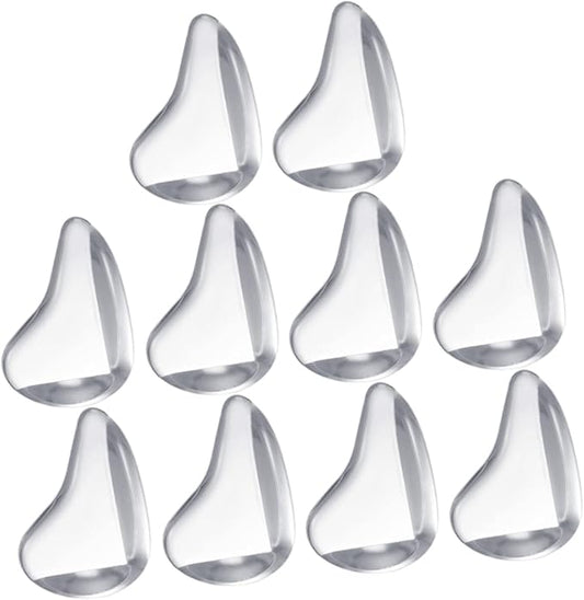 10Pcs Transparent Silicone Corner Protectors Baby Proof Furniture Edge Guards Self-Adhesive Safety Covers for Tables Cribs Desks 1.06In