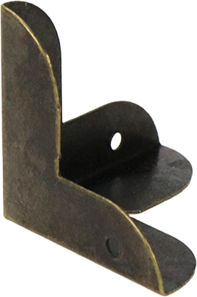 Box Corner Protectors Metal Mcredy Decor Edge Guard for Box Table Cabinet with Screws 0.87" Length Corner Protector Bronze Pack of 60