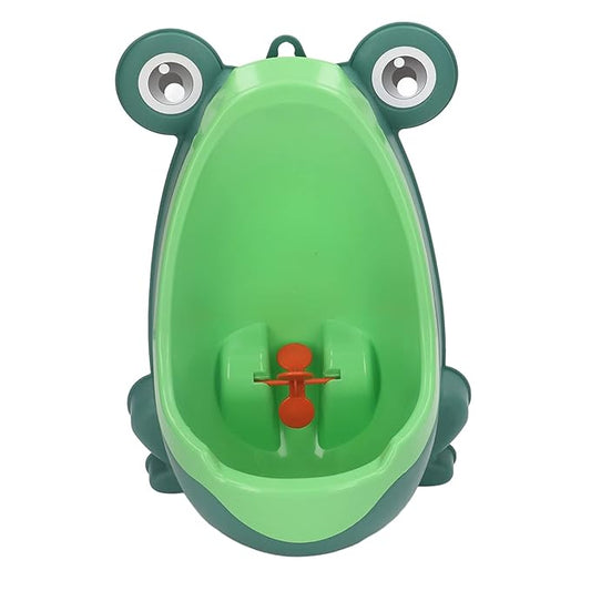 Frog Potty Training Urinal, Cute Frog Shape Cute Toddler Urinal Potty Training Urinal for Boys with Funny Aiming Target (Green)