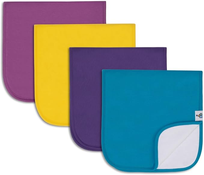 Toppy Organic Cotton Burp Cloths | Soft and Absorbent | Baby Infant Boys and Girls | Large - 21" x 10"