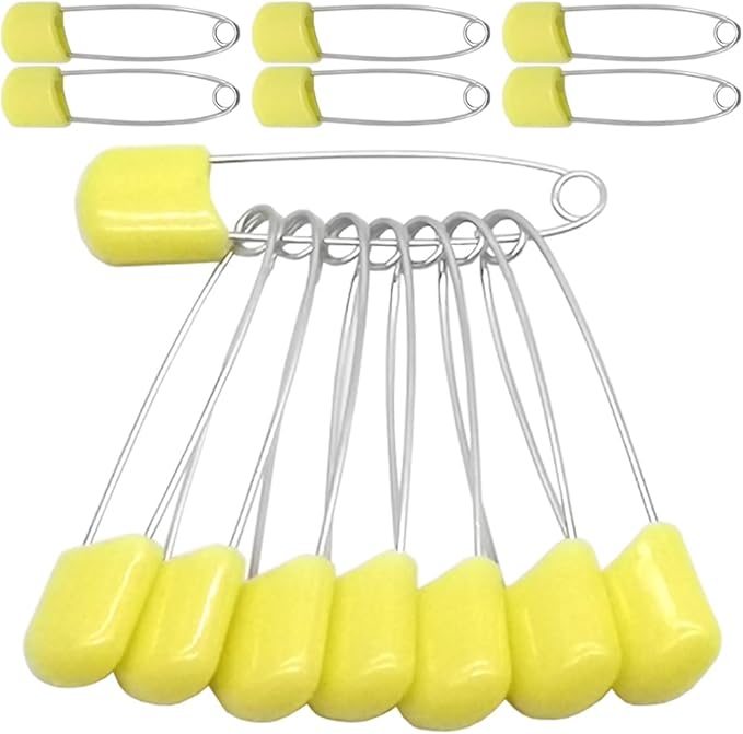 50Pcs 2.2" Plastic Head Nappy Safety Pins