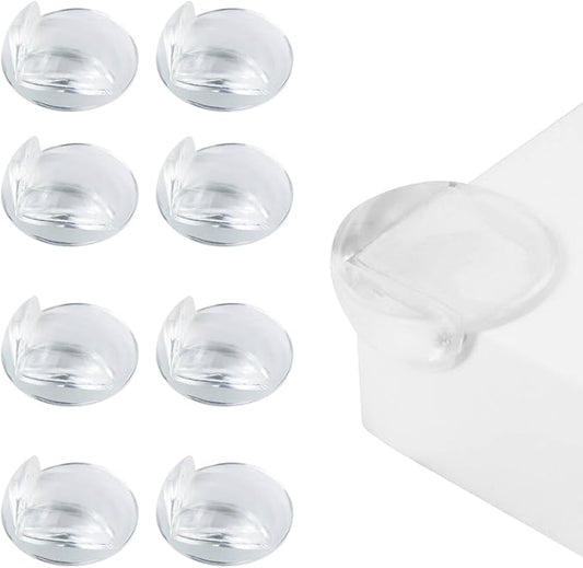 Toddler Proofing Corner Bumpers, 8 Pack Silicone Table Corner Protectors for Furniture with 3 Side Self-Adhesive, Ball-Shape Corner Covers for Sharp Edges (L,8pcs)