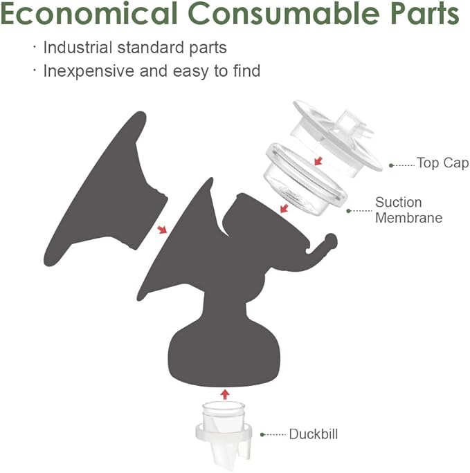 Replacement Parts Compatible with Avent Comfort Pump, Valve, Diaphragm for Single and Double Electric Pumps; Made by Maymom