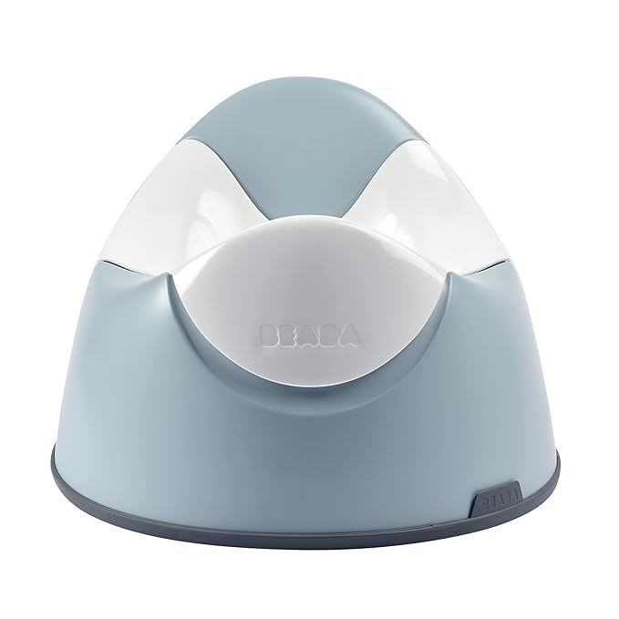BEABA Ergonomic Training Potty, Provides Comfort and Support, Lightweight & Portable, Compact Toddler Potty (Rain)