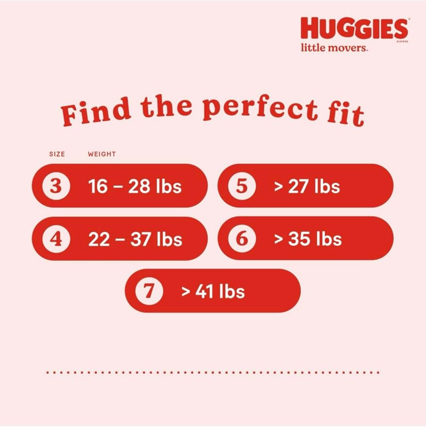 Huggies Little Movers Perfect Fitting Diapers Size 5