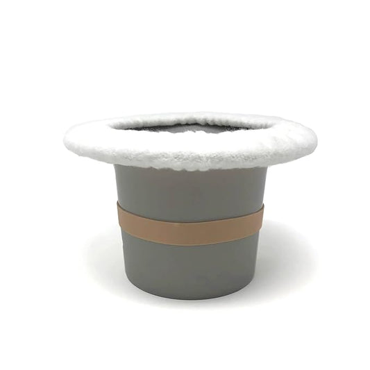 Top Hat Potty for Newborn Infant Potty Training | Elimination Communication | Includes 100% Cotton Undyed Fleece Cozy | Anti-Slip Rubber Band | for EC Baby Potty Training (Grey)