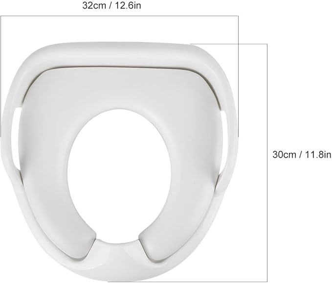 Potty Training Seat, Baby Potty Training for Boys and Girls Soft Children Toilet Seat with NonSlip Handle (White)