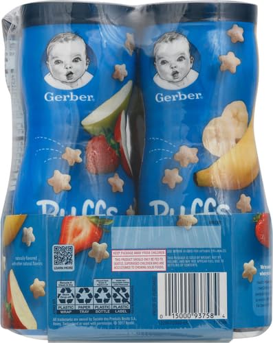 Gerber Puffs Banana & Strawberry Apple, 1.48 Ounce (Pack of 8)