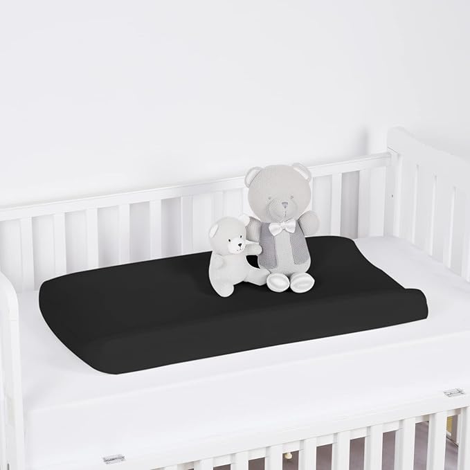PHF P 2 Pack Baby Changing Pad Covers Grey & Black US