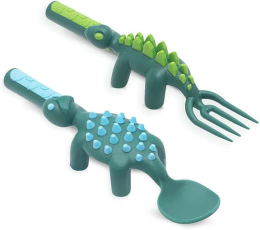 Constructive Eating - Toddler Utensils Made in USA - Silverware for Toddlers - Utensils for Kids - Constructive Eating Utensil Set