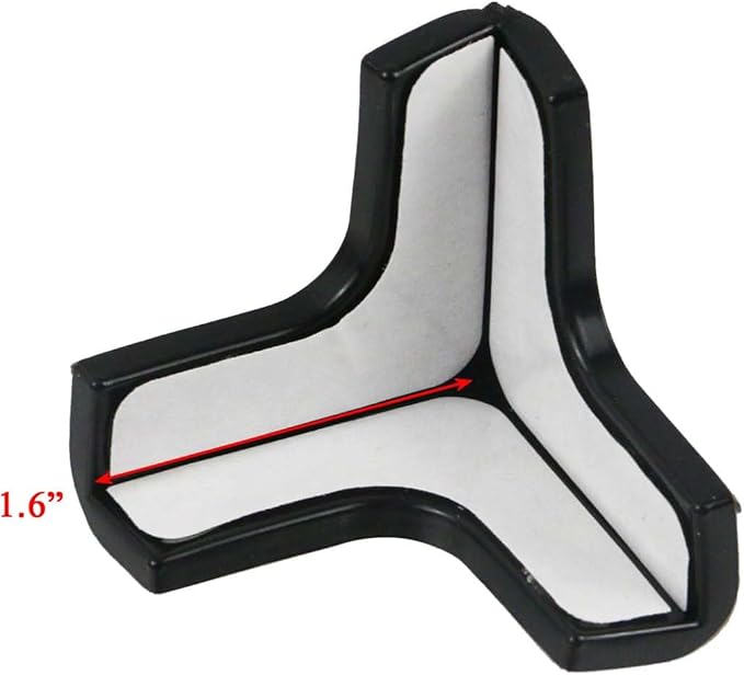 Xiaoyztan 3D T Shape PVC Corner Protectors Baby Protective Funiture Edge Guard for Table Chair Desk Cabinet 1.6-Inch 8Pcs Black