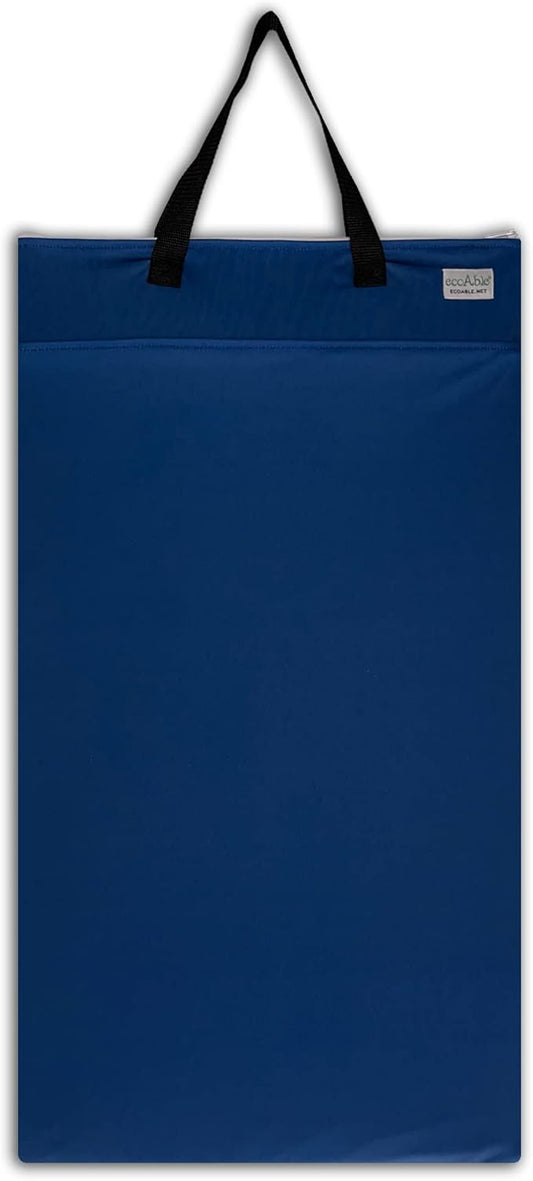 Ecoable Large Wet Dry Bag: Travel Tote Organizer for Diapers, Laundry, Beach, Pool, Stroller, Dirty Gym Clothes, Swimsuits (Navy Blue)