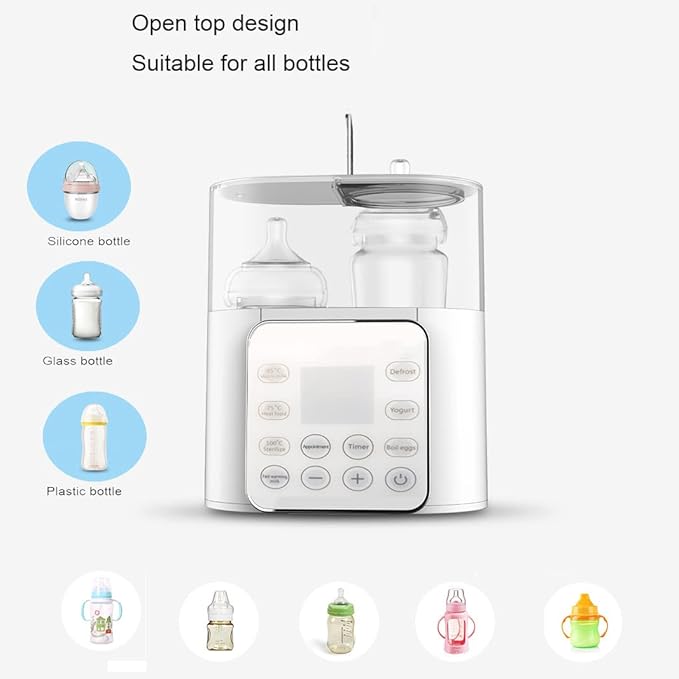 Baby Bottle Warmer, Fast Baby Food Heater Defrost BPA-Free Warmer Accurate Temperature Control for Breastmilk or Formula，9-in-1 Double Fast Warmer Bottle for Babies