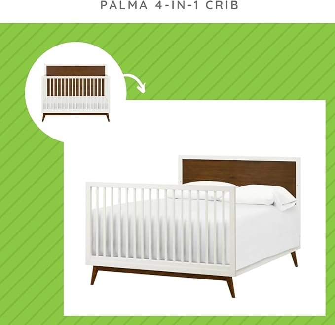 Full-Size Conversion Kit Bed Rails for Babyletto Convertible Cribs - Solid Wood Rail - Toddler & Adult Bed Rail for Full-Size Beds - Essential Baby & Nursery Furniture (Model #M7689, Warm White)