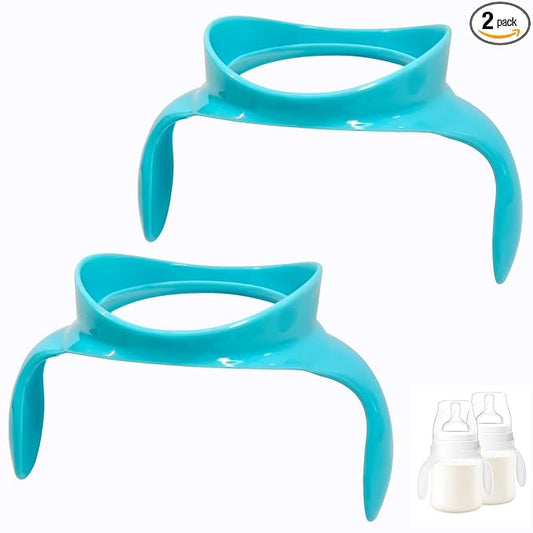 Compatible Bottle Handles for Philips Avent Anti-Colic AirFree Vent Baby Bottles, 2 Count (Blue)
