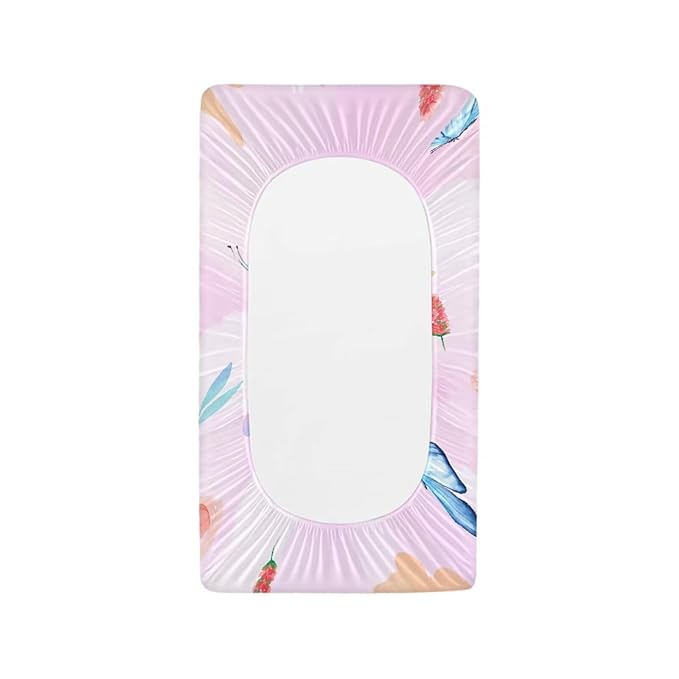 Butterfly Wild Floral Baby Diaper Changing Table Sheets Jersey Knit Breathable Changing Table Pad Cover for Infants Toddles 16 * 32 Inches