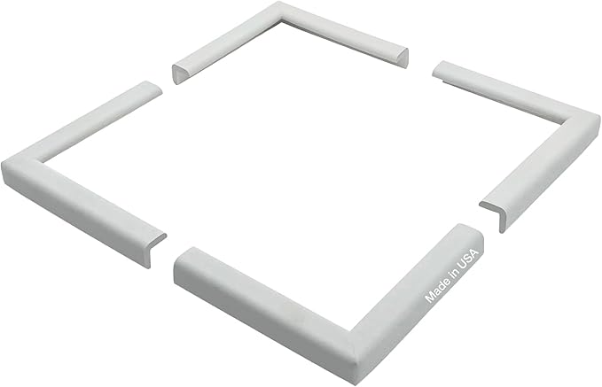 KidKusion Corner and Edge Protector | Easy Fit System | Soft Durable Foam Rubber Padding for Furniture w/Doublesided Tape | Babyproofing Bumper Guards | Large Profile | 16 Ft. | Off White