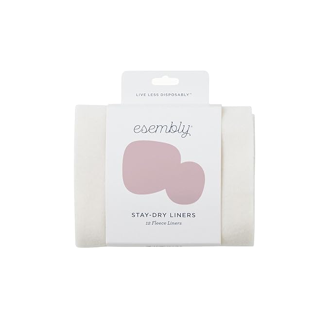 Esembly Stay-Dry and Nighttime Essentials Bundle | Stay-Dry Fleece Diaper Liners (12-Pack) and Overnighters (4-Pack)