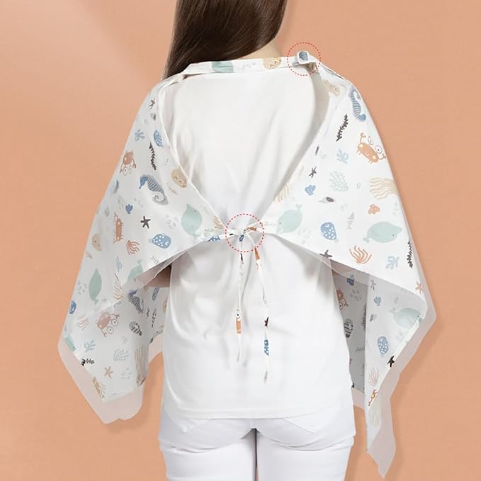 2 Pack Baby Nursing Cover with Wire Hoop Full Privacy Breastfeeding Cover Breathable Light Weight Breastfeeding Apron Cover Car Seat Canopy Summer Cotton Nursing Scarf with Adjustable Buckle