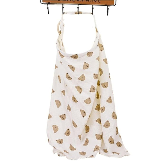 Muslin Nursing Cover for Breastfeeding, Breathable Cotton Breastfeeding Cover, Nursing Apron Privacy Breastfeeding for Mother Nursing Apron