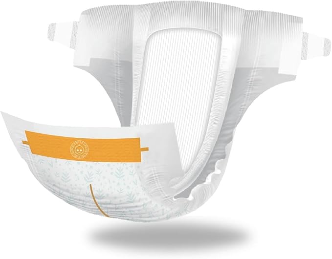 Little Toes Patented Natural Disposable Viscose Diapers ǀ Day and Overnight Diapers ǀ Sustainable ǀ Size 2-3 Medium | 36 Pack