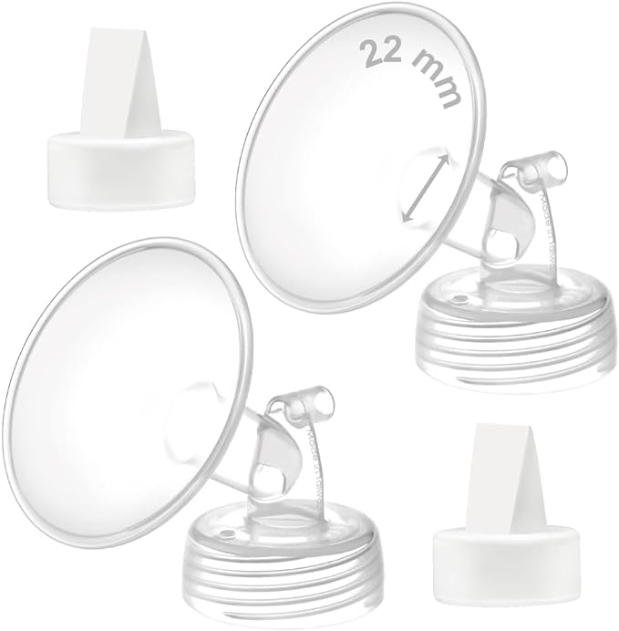Maymom 22 mm Flange and Duckbill Valve Compatible with Spectra S1 Spectra S2 Spectra 9 Plus Not Original Spectra Pump Parts Replace Spectra S2 Pump Parts Spectra Flange Spectra Duckbill Valve