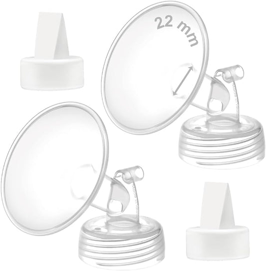 Maymom 22 mm Flange and Duckbill Valve Compatible with Spectra S1 Spectra S2 Spectra 9 Plus Not Original Spectra Pump Parts Replace Spectra S2 Pump Parts Spectra Flange Spectra Duckbill Valve