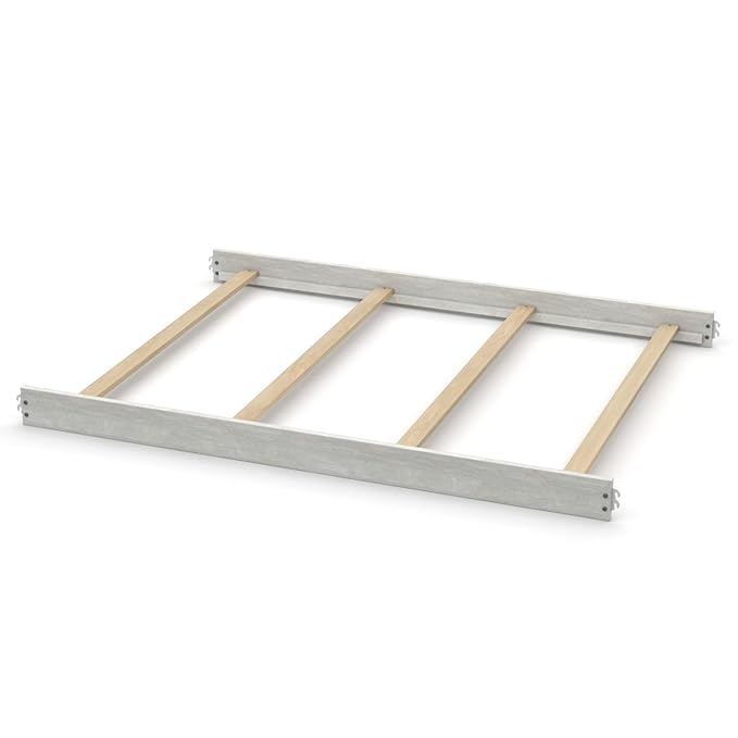 Full-Size Conversion Kit Bed Rails for Oxford, Soho, Ozlo & Avalon Baby Convertible Cribs - Solid Wood - Toddler & Adult Rail for Full-Size Bed - Nursery & Baby Furniture (Antique Silver, Hook-On Kit)
