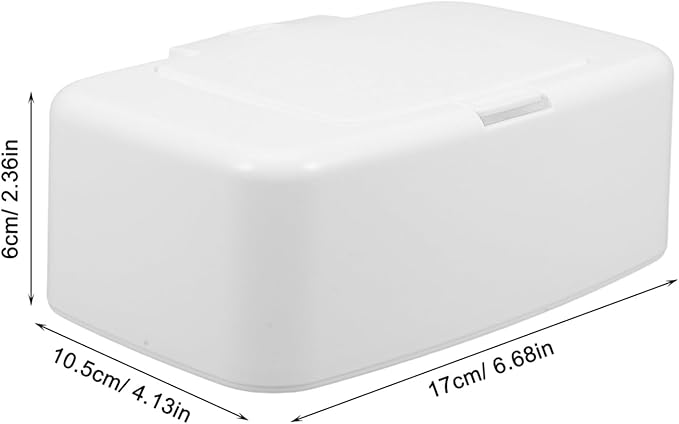 Ipetboom Baby Wipes Dispenser Refillable Wet Tissue Holder with Nonslip Base and Dust Cover Portable Wipe Storage Box for Nursery Kitchen Bathroom 6.69X4.13X2.36In
