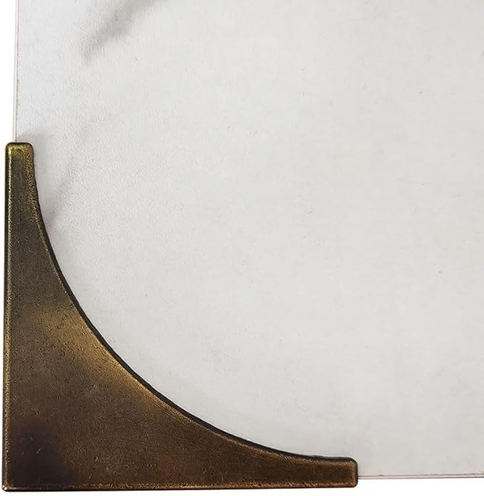 Metal Corner Protectors for Furniture, Antique Decorative Bronze Corner Protector Edge Safety Guard for Table,Boxes,Barn Door,Wood Frame,Desk,Furniture Corner Guard Hardware Accessories 4PCS (Bronze)