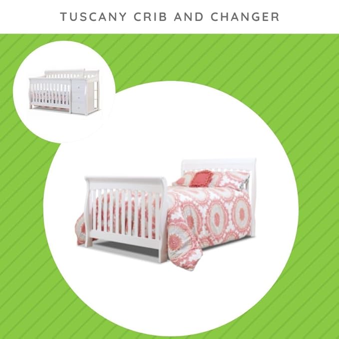 CC KITS Full-Size Conversion Kit Bed Rails for Sorelle Crib & Changer Combos - Wood Rail - Toddler & Adult Bed Rail for Full-Size - Baby Furniture (Model #1105, Cherry - Tuscany Elite Crib & Changer)