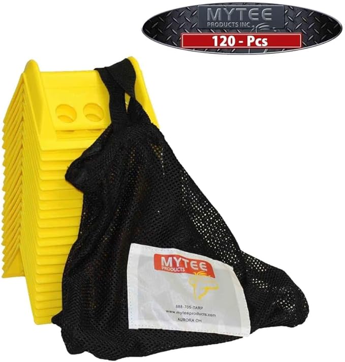 Mytee Products 120 Pack 4" Edge Protectors for Flatbed Trucks with Carrying Case - Ratchet Strap Corner Protectors Fits 2" 3" & 4" Winch Strap - Cargo Load Corner Guards for Tie-Down Accessories