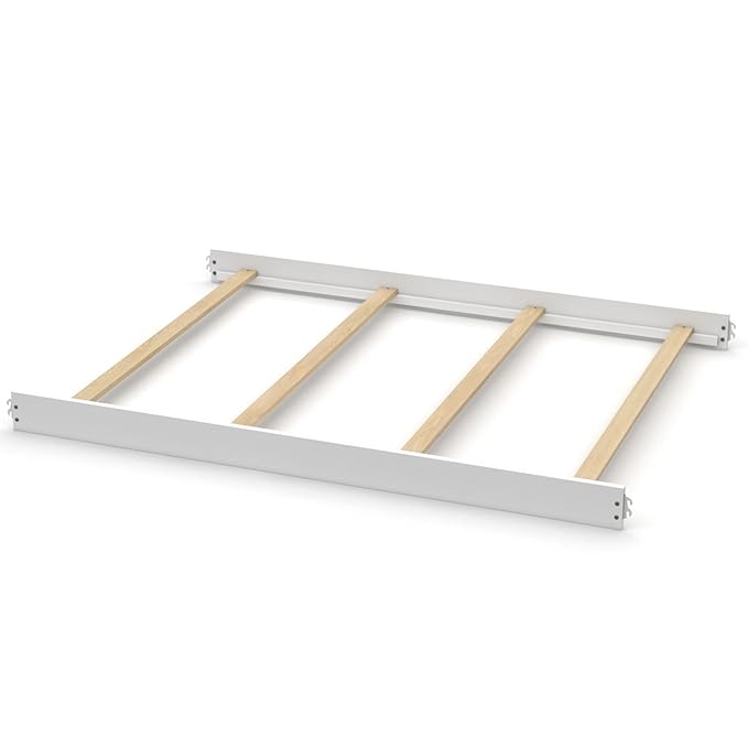 Full-Size Conversion Kit Bed Rails for Baby Appleseed and Eco-Chic Convertible Cribs - Solid Wood Rail - Toddler and Adult Bed Rail for Full-Size Beds - Nursery and Baby Furniture (White, Hook-On Kit)