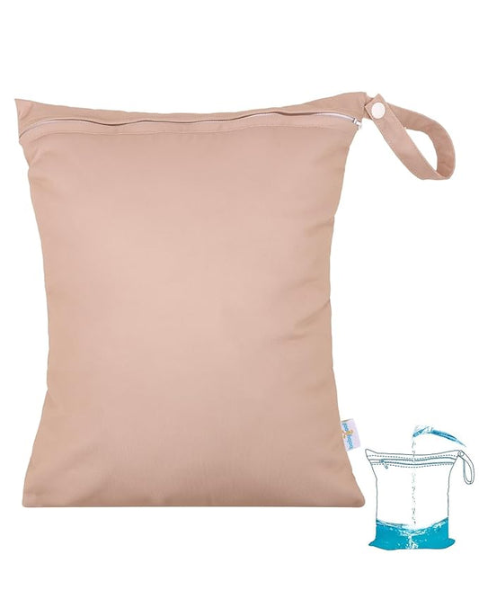 babygoal Wet Bag for Swimsuits, Waterproof Bag for Travel, Food Storage, Stroller, Daycare, Baby Diapers, Yoga, Beach, Pool, Wet Clothes-Light Pink