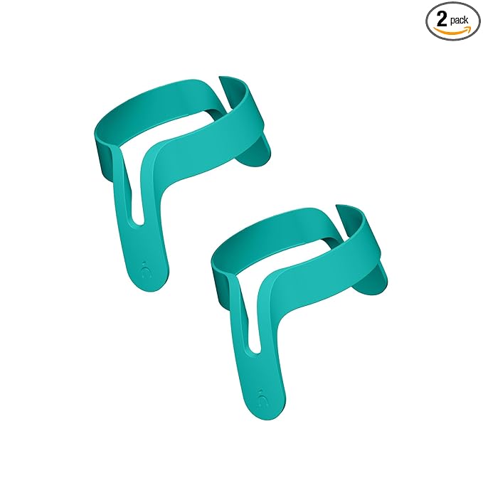 Nanobebe Flexy Bottle Handles, Easy-Grip Ergonomic Handles, Transitional Sippy Cup Handles 2-Pack, Teal