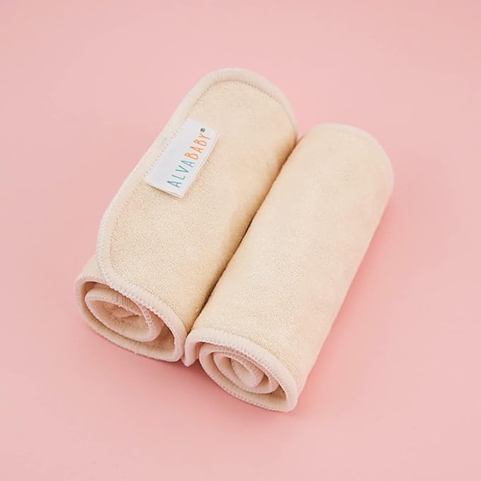 ALVABABY 6PCS Cloth Diaper Inserts 4-Layers Super Soft Inserts for Cloth Diapers Covers 6MB
