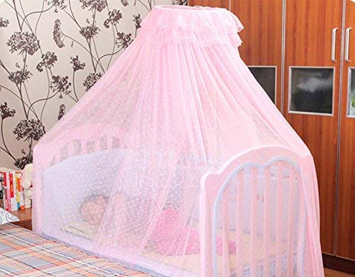 Princess Dome Baby Mosquito Net Nursery Crib Bed Pink Canopy Mesh Insect Netting Without Stand