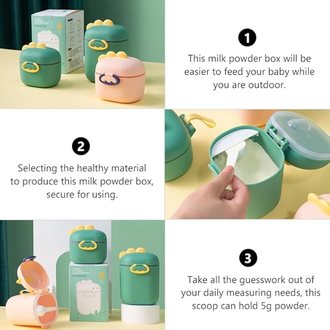 Toddmomy 2-Pack Baby Formula Dispenser with Scoop Airtight Milk Powder Storage Box for Travel Portable Baby Food Container for on-the-Go Feeding