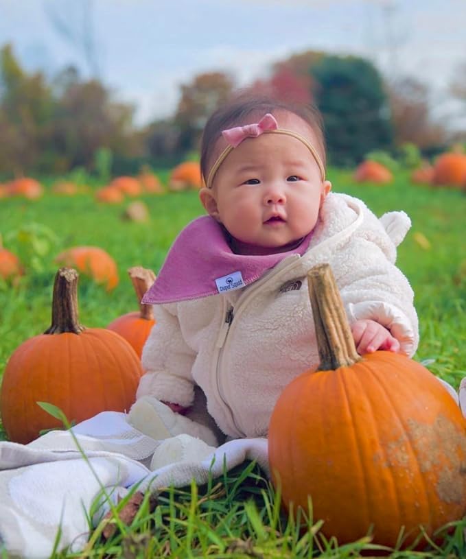 DiaperSquad's 100% Organic Cotton Baby Drool Bibs, Super Absorbent & Adjustable Baby Bibs for Drooling and Teething