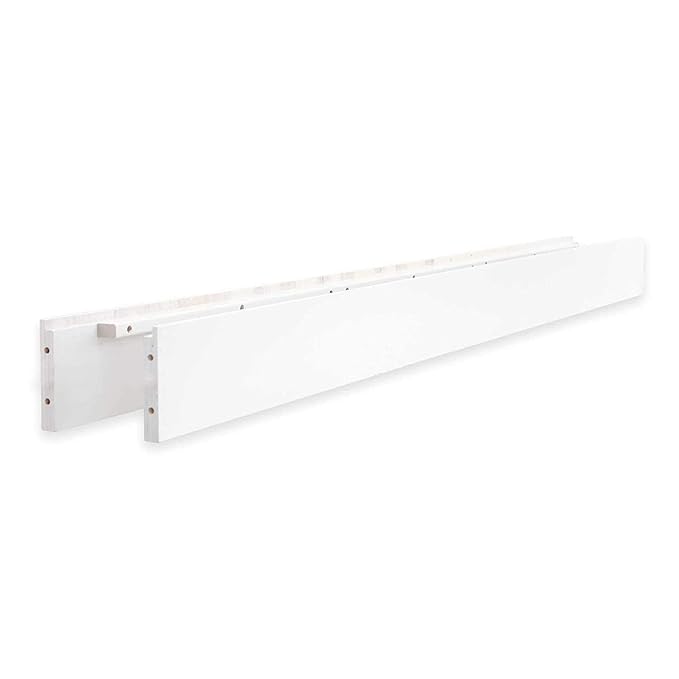 Full-Size Conversion Kit Bed Rails for Baby Appleseed and Eco-Chic Convertible Cribs - Solid Wood Rail - Toddler and Adult Bed Rail for Full-Size Beds - Nursery and Baby Furniture (White, Bolt-On Kit)