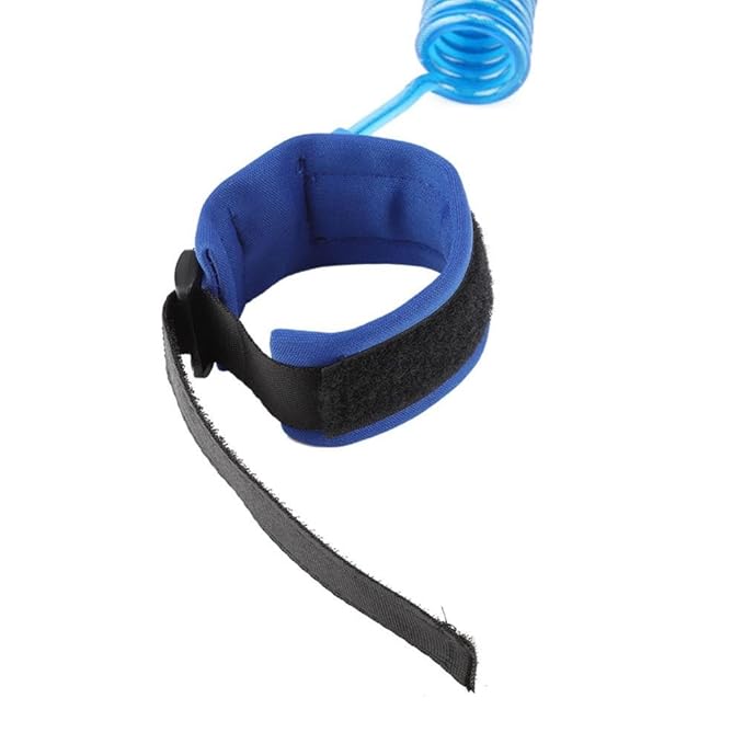 Anti Lost Wrist Link, Kids Anti Lost Rope Elastic Adult Children Wristband Safety Link Walking Harness Rope for Toddlers Babies(Blue)