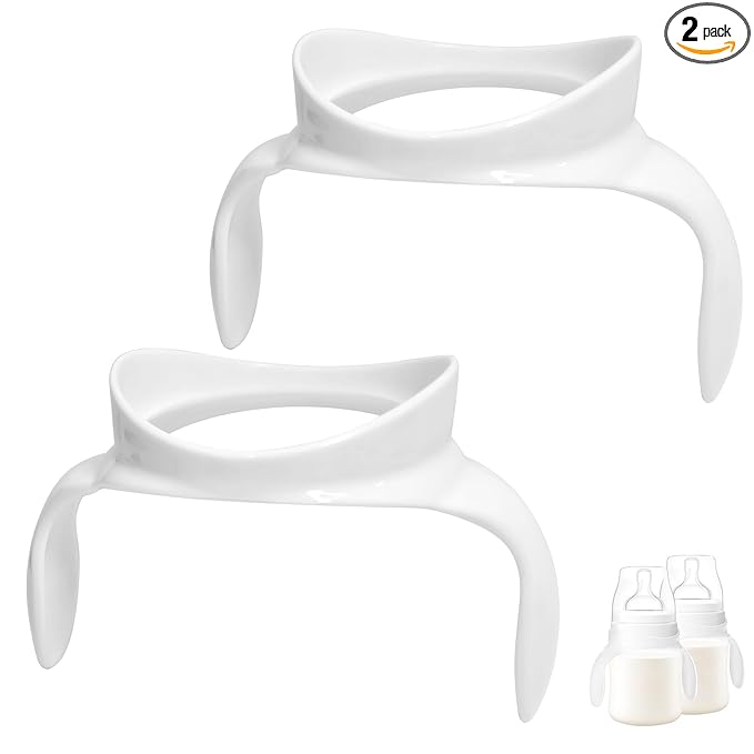 Compatible Bottle Handles for Philips Avent Anti-Colic AirFree Vent Baby Bottles, 2 Count (White)