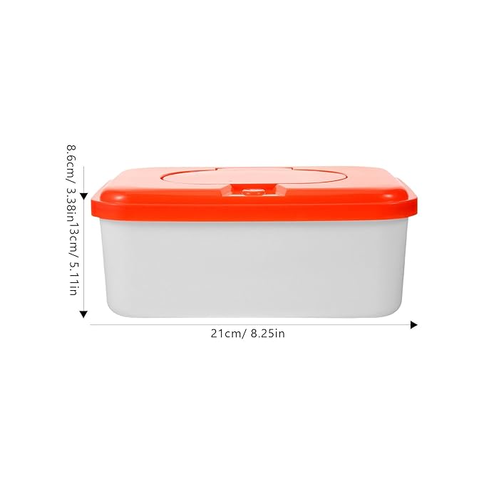 DOITOOL 2 Pcs Baby Wipes Dispenser, Wet Wipes Dispenser Holder Plastic Container Refillable Portable Flushable Tissue Case with Sealing Lid for Nursery Bathroom Travel, Random Color